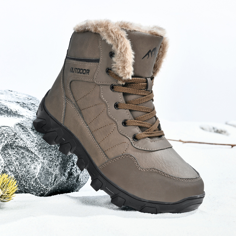 Men'S Shoes For Tennis - Men's Winter Boots Warm Waterproof Non-Slip