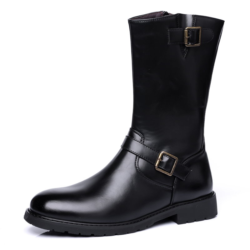 Men Shoes Brand - Men's Fashion High-Top Boot Stage Knigth
