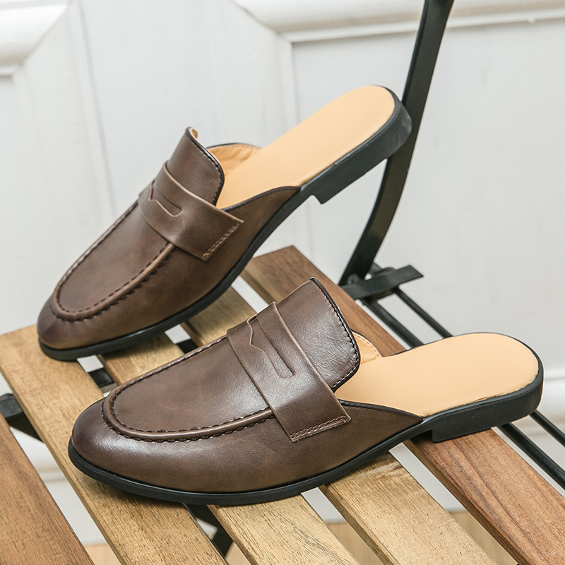 Men Fashionable Half-heeled Le - đánh giá và giá Shoes Heels Men